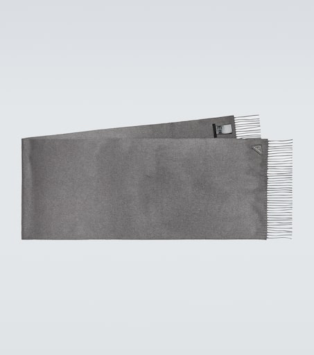 【送料&関税込】Prada Charcoal Cashmere Scarf Prada Charcoal Cashmere Scarf | italist
