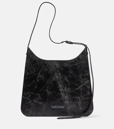 Platt leather shoulder bag in black - Acne Studios | Mytheresa
