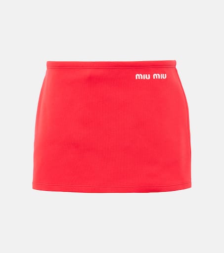 【関税&送料込】Miu Miu Skirt Miu Miu Belted Chino Miniskirt | Neutrals | FARFETCH