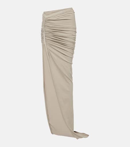 【RICK OWENS】gonna コットン ジャージ maxi スカート RICK OWENS】gonna コットン ジャージ maxi スカート (RICK