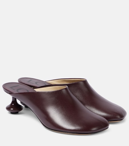 【送料&関税込】Loewe Burgundy Leather Toy Pumps Loewe Burgundy Leather Toy Pumps | italist