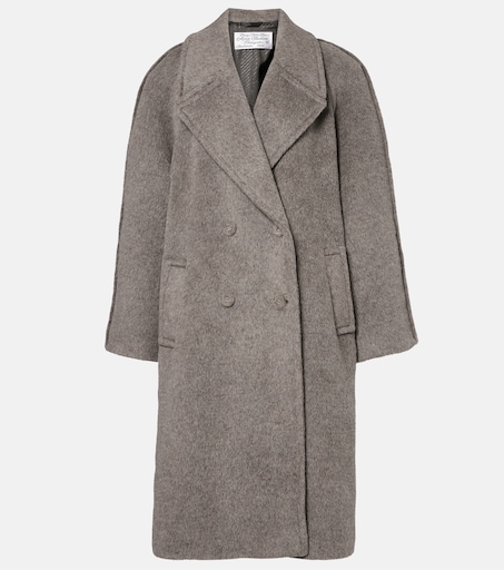 Alpaca and wool-blend coat in grey - Acne Studios | Mytheresa