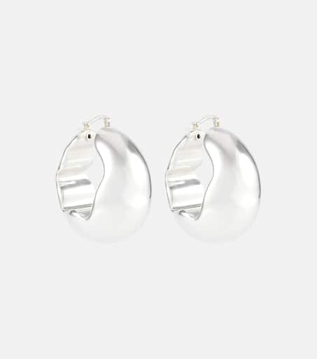 ピアス JIL SANDER  Silver hoop earrings Silver Hoop Single Earring by Jil Sander on Sale