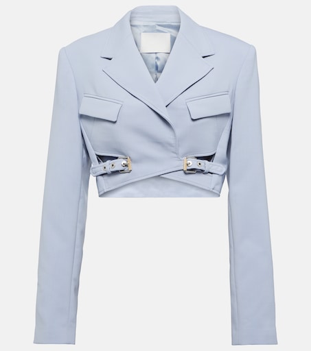 DION LEE 크롭 울 블렌드 블레이저