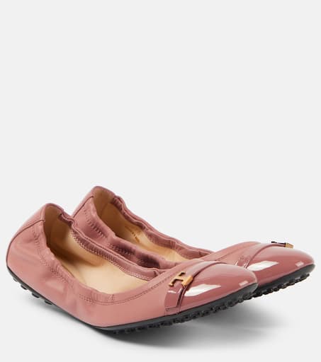 Dee leather ballet flats in purple - Tods | Mytheresa
