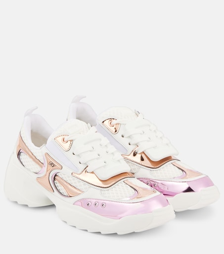 Viv' on the Run leather sneakers in pink - Roger Vivier | Mytheresa