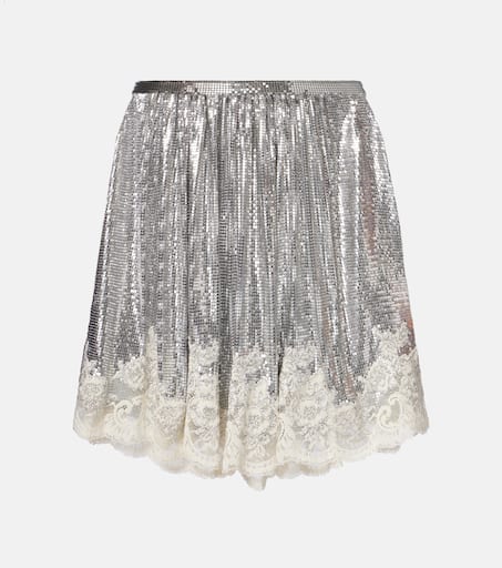 スカート RABANNE Woman Skirt Silver EJJU598PA0244 M959 rabanne The Silver Sparkle Discs Skirt | Shopbop