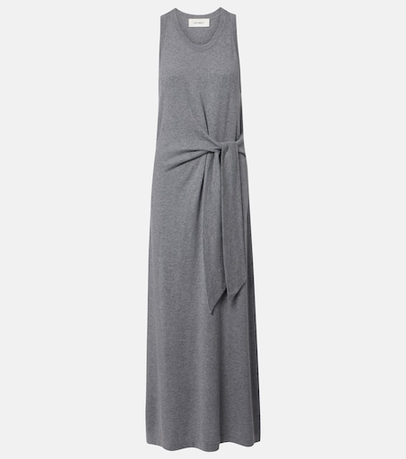 Angeline cotton and cashmere maxi dress in grey - Lisa Yang