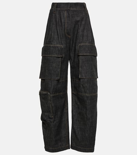 【Anyone more】Mouni Black Denim Cargo Wide Pants jupkem Men's Baggy Jeans Y2k Goth Vintage Wide Leg Pants