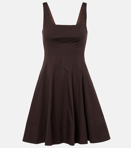 STAUD, Mini Wells Dress in Earth, Size 14