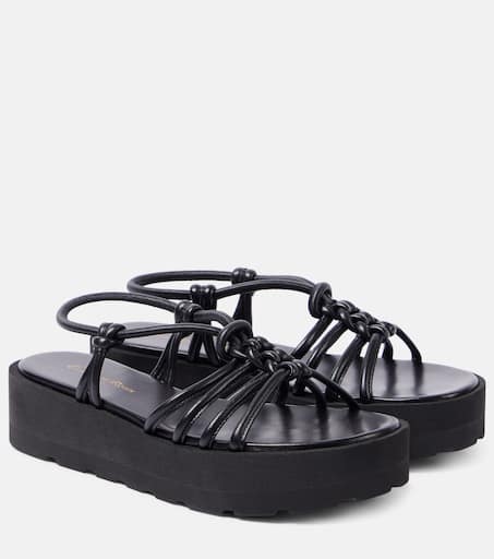 GIANVITO ROSSI*メタリックレザーサンダル リーフストラップ 葉 GIANVITO ROSSI*メタリックレザーサンダル リーフストラップ 葉