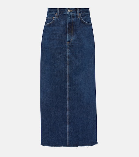 スカート AGOLDE Woman Skirt Blue A91111141 PRACTICE AGOLDE Leif Skirt in Swing - Adorn