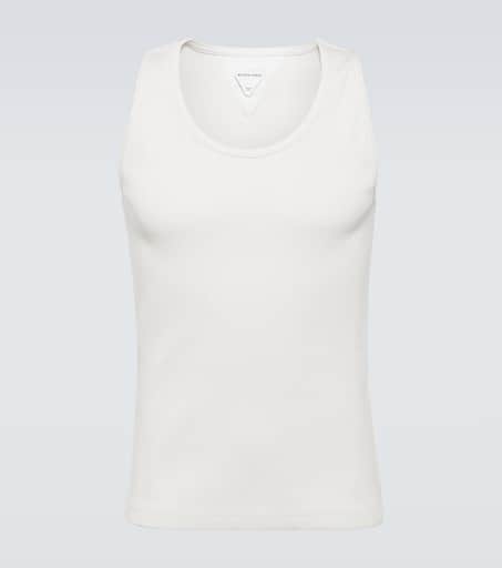 Tシャツ・カットソー BOTTEGA VENETA White Stretch Cotton Tank Top P00910770.jpg
