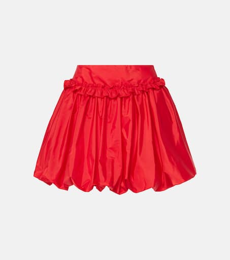 Gathered taffeta miniskirt in red - Simone Rocha | Mytheresa
