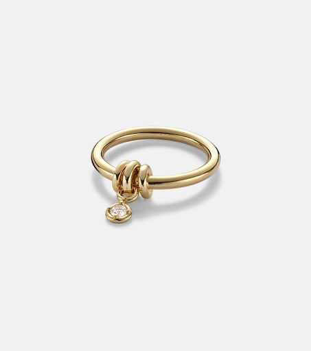 Pia 925 sterling silver and 18kt gold ring with diamond in gold - Spinelli Kilcollin | Mytheresa