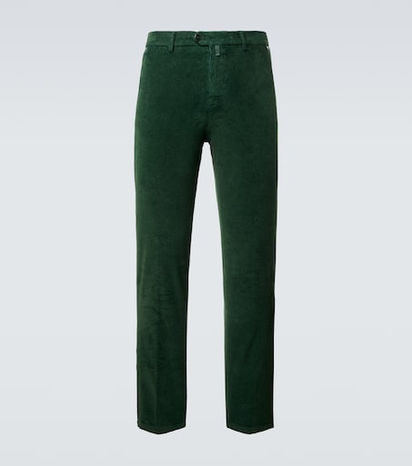 Kiton Cotton-blend corduroy slim pants