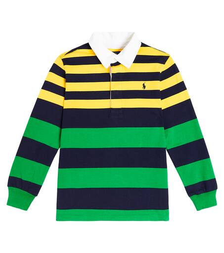 Vintage 90s Ralph Lauren Lime & Pink Cropped Polo - Preppy