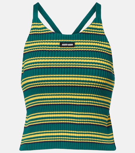 miu miu イエロー Vネック タンクトップ Miu miu tank - TikTok Shop