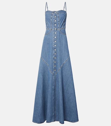 Seville denim maxi dress in blue - AG Jeans | Mytheresa