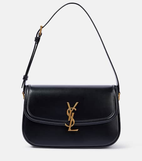 Solferino Small leather shoulder bag in black - Saint