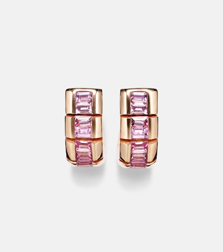 18kt rose gold earrings with sapphires