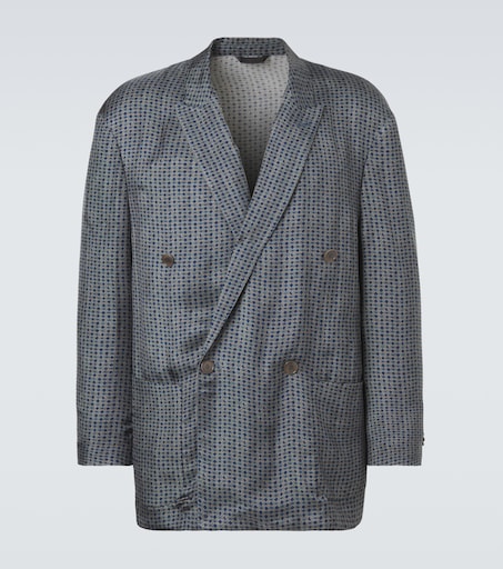 Giorgio Armani Printed double-breasted blazer