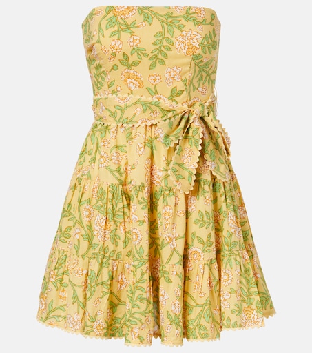 lilly pulitzer yellow strapless dress Amanda Uprichard x REVOLVE Bethany Romper in Lemon Premium printed mini dress Noa Strapless Maxi Dress -