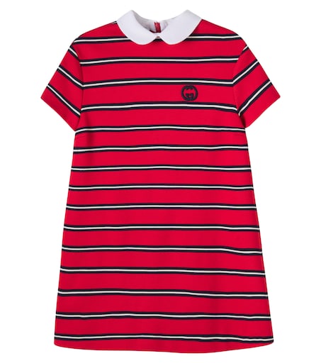 Interlocking G striped polo dress in red - Gucci Kids | Mytheresa