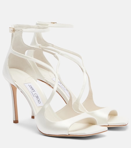 Azia 95 satin sandals in white - Jimmy Choo | Mytheresa