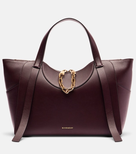 The Snatch Medium leather tote bag in burgundy - Givenchy | Mytheresa