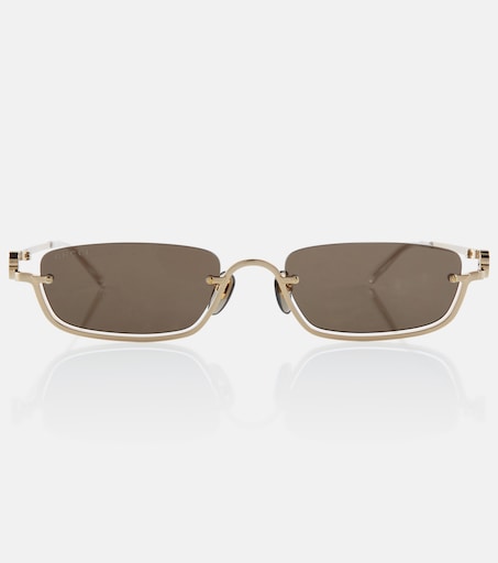 Eckige Sonnenbrille in Gold - Gucci | Mytheresa