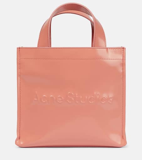 Mini logo tote bag in pink - Acne Studios | Mytheresa