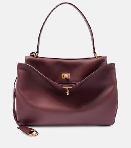 【関税＆送料込み】Balenciaga Cocco-Print Burgundy Calfskin BALENCIAGA Calfskin Papier Mini A4 Zip Around Tote Rouge