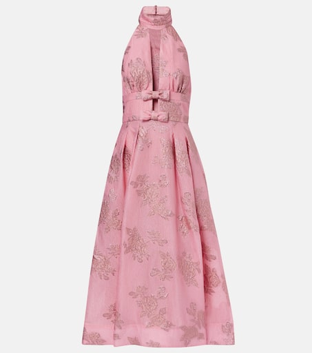 Benette brocade cocktail dress in pink - Rebecca Vallance