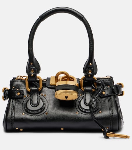 Paddington Small leather shoulder bag in black - Chloe | Mytheresa