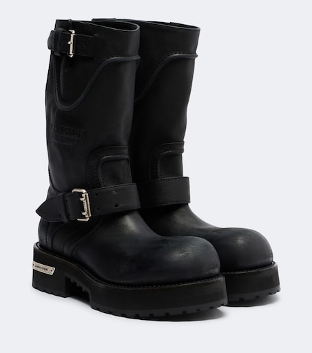Venom leather combat boots
