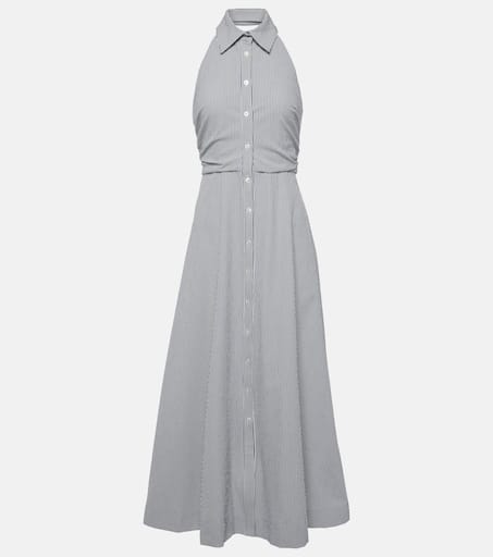 Mackey striped cotton maxi dress in blue - Veronica Beard