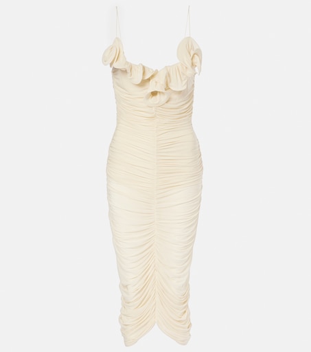 Midikleid aus Jersey in Beige - Magda Butrym | Mytheresa 