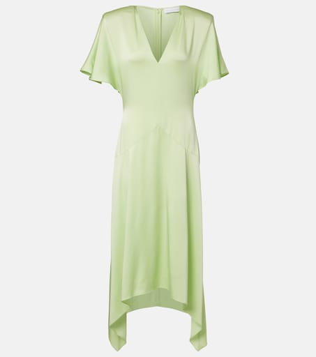 Envers satin midi dress in green - Stella Mc Cartney | Mytheresa