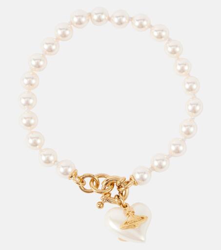 【Vivienne Westwood】 Sheryl fauxパール gold-platedネックレ Sheryl faux pearl gold-plated necklace in white - Vivienne