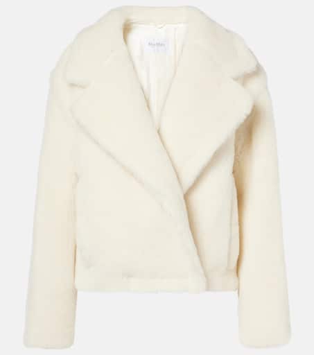 【送料&関税込】Max Mara Oggeri Vegan Fur Jacket Max Mara Oggeri Jacket | White | FARFETCH