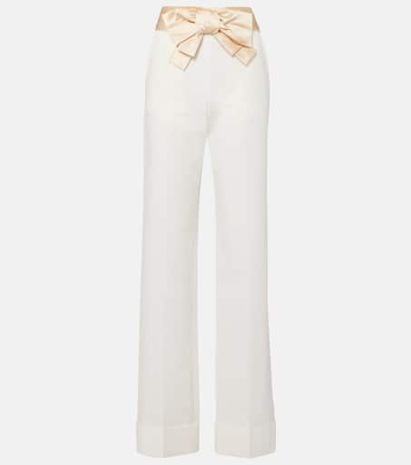 パンツ VALENTINO Woman Pants Green 6B3RB68590E R5F Valentino - Green Multicolor Jacquard Floreale Lurex Pant
