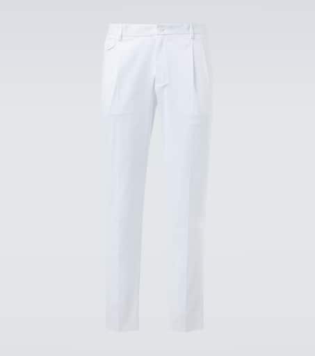 パンツ DOLCE  GABBANA Women Straight Pants FTC9RTHS5S6 HA5KT WHITE Shantung pants in White for Women | Dolce&Gabbana® US