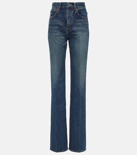 Clyde high-rise straight jeans in blue - Saint Laurent | Mytheresa