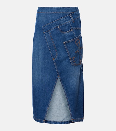 [Margesherwood ] / ☆ TWISTED DENIM SKIRT / blue Union-Denim-Carpenter-Skirt.png
