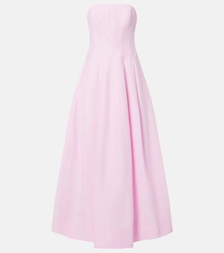 Avril cotton-blend bustier gown in pink - Simkhai | Mytheresa