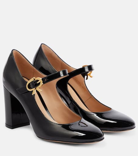 Mary Ribbon patent leather pumps in black - Gianvito Rossi