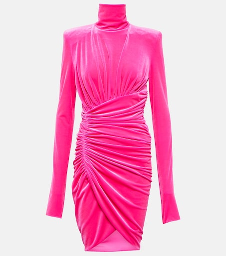 alexandre vauthier strapless cotton velvet mini dress Taylor Velvet Mini Dress 5056S