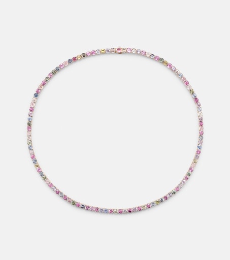 Pastello Essentials Rivière 18kt rose gold necklace with sapphires