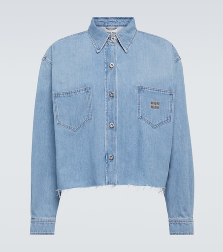【送料&関税込】Miu Miu Denim Crop Top Miu Miu Cropped Denim Tank Top – Fashion Full Circle